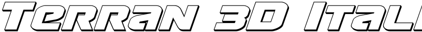Terran 3D Italic Italic font