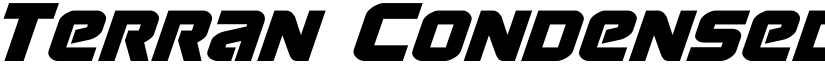 Terran Condensed Italic Condensed Italic font