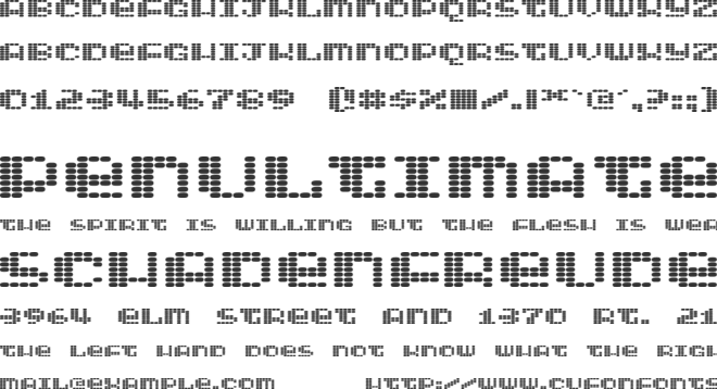 Intergalaktika font preview