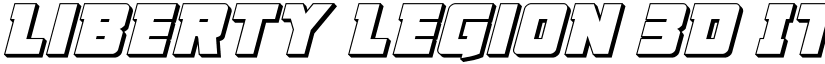 Liberty Legion 3D Italic Italic font