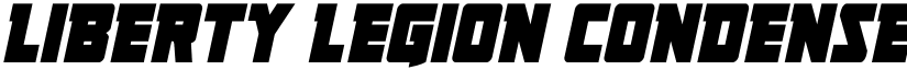 Liberty Legion Condensed Ital Condensed Italic font