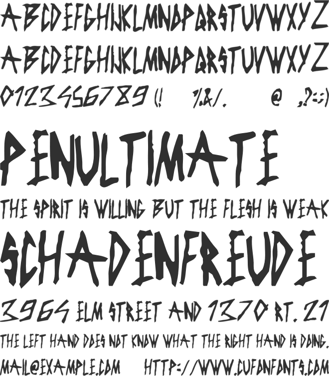 Old Scrawls font preview