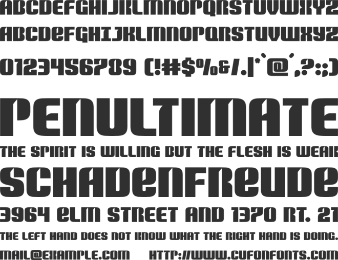 Nightwraith font preview
