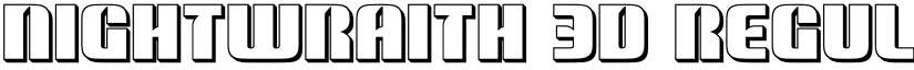 Nightwraith 3D Regular font