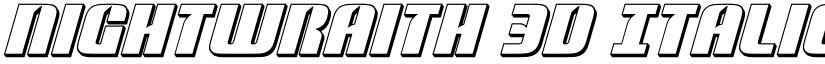 Nightwraith 3D Italic Italic font
