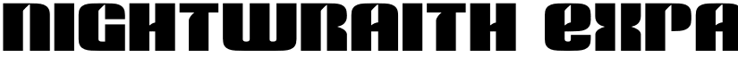 Nightwraith Expanded Expanded font