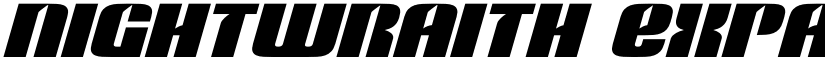 Nightwraith Expanded Italic Expanded Italic font