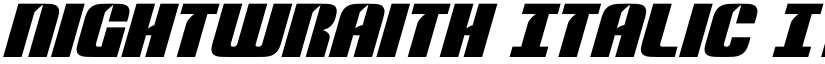 Nightwraith Italic Italic font