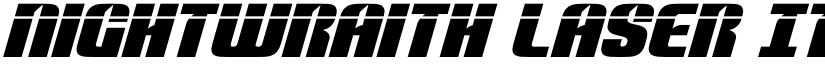 Nightwraith Laser Italic Italic font