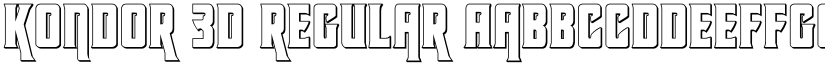 Kondor 3D Regular font