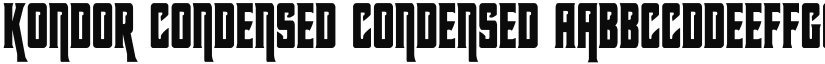 Kondor Condensed Condensed font