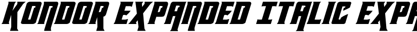 Kondor Expanded Italic Expanded Italic font