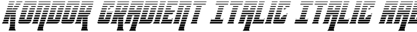 Kondor Gradient Italic Italic font