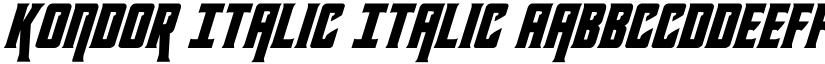 Kondor Italic Italic font