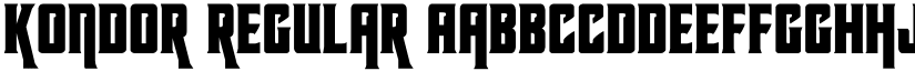 Kondor Regular font