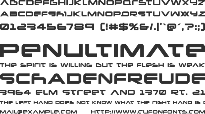 New Mars font preview