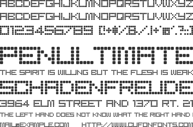 Bored font preview