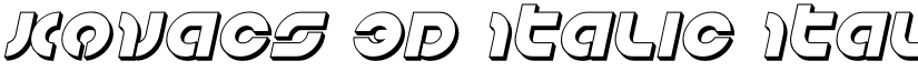 Kovacs 3D Italic Italic font