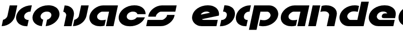 Kovacs Expanded Italic Expanded Italic font