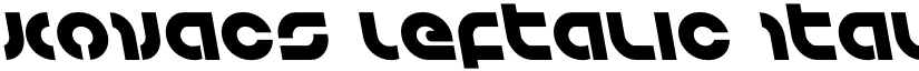 Kovacs Leftalic Italic font
