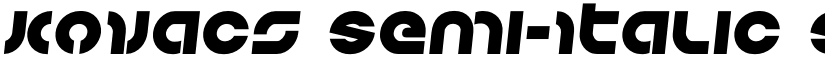 Kovacs Semi-Italic Semi-Italic font