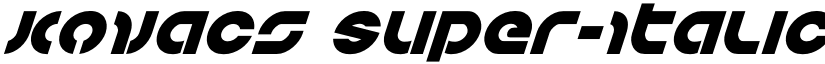Kovacs Super-Italic Italic font