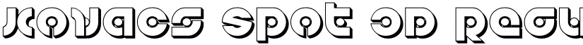 Kovacs Spot 3D Regular font