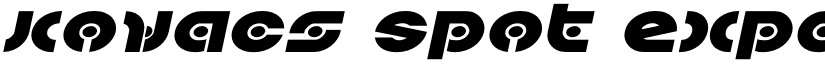 Kovacs Spot Expanded Italic Expanded Italic font