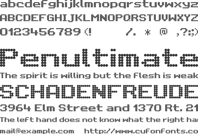 Citaro Voor (Enkele hoogte, Breed) font preview
