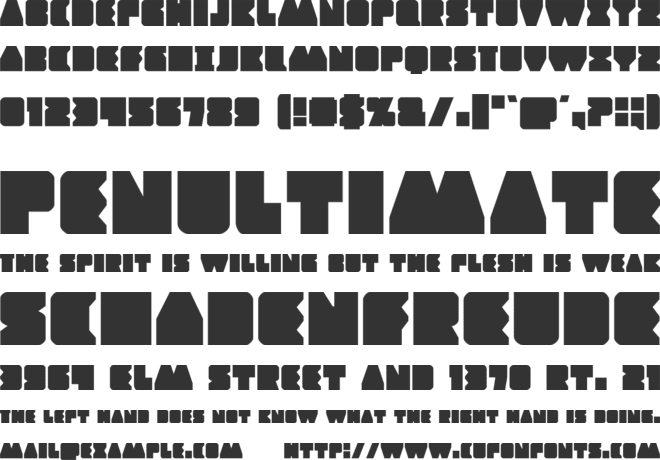 Contour of Duty font preview