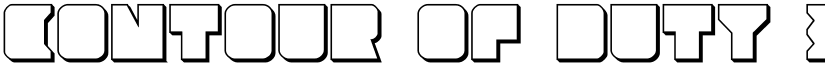 Contour of Duty 3D Regular font