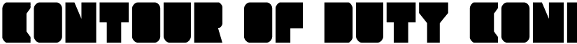 Contour of Duty Condensed Condensed font