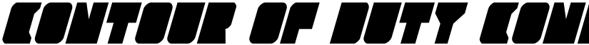 Contour of Duty Condensed Ital Condensed Italic font