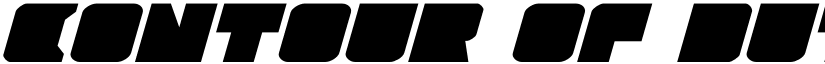 Contour of Duty Expanded Ital Expanded Italic font