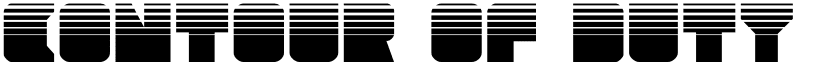 Contour of Duty Halftone Regular font