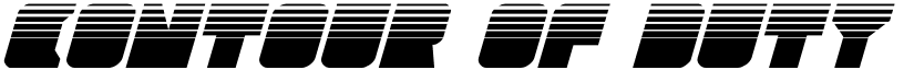 Contour of Duty Halftone Ital Italic font