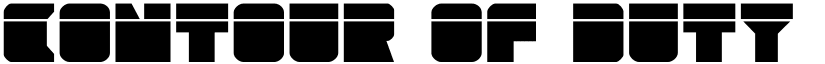Contour of Duty Laser Regular font