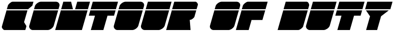 Contour of Duty Laser Italic Italic font