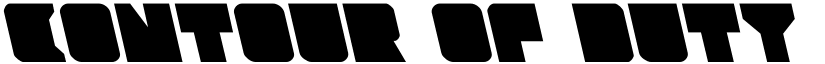 Contour of Duty Leftalic Italic font