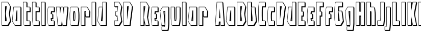 Battleworld 3D Regular font