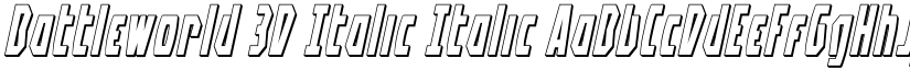 Battleworld 3D Italic Italic font