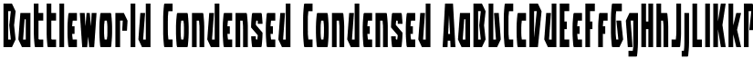 Battleworld Condensed Condensed font