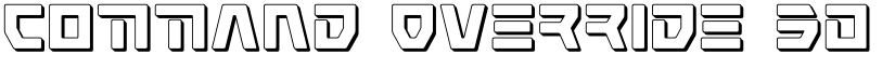 Command Override 3D Regular font