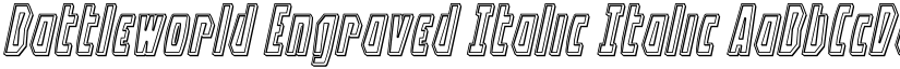 Battleworld Engraved Italic Italic font