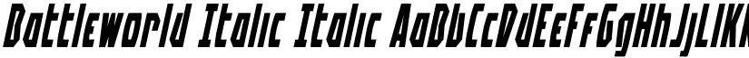 Battleworld Italic Italic font