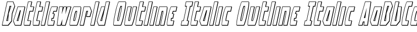 Battleworld Outline Italic Outline Italic font