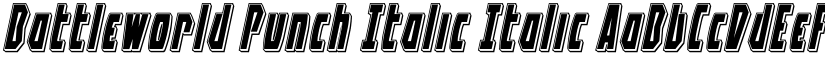 Battleworld Punch Italic Italic font