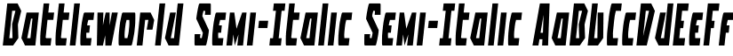Battleworld Semi-Italic Semi-Italic font