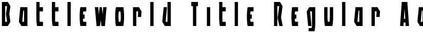 Battleworld Title Regular font