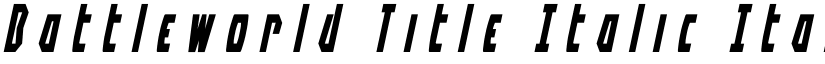 Battleworld Title Italic Italic font